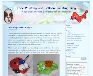 The Face Painting and Balloon Twisting Blog